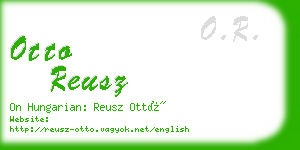 otto reusz business card